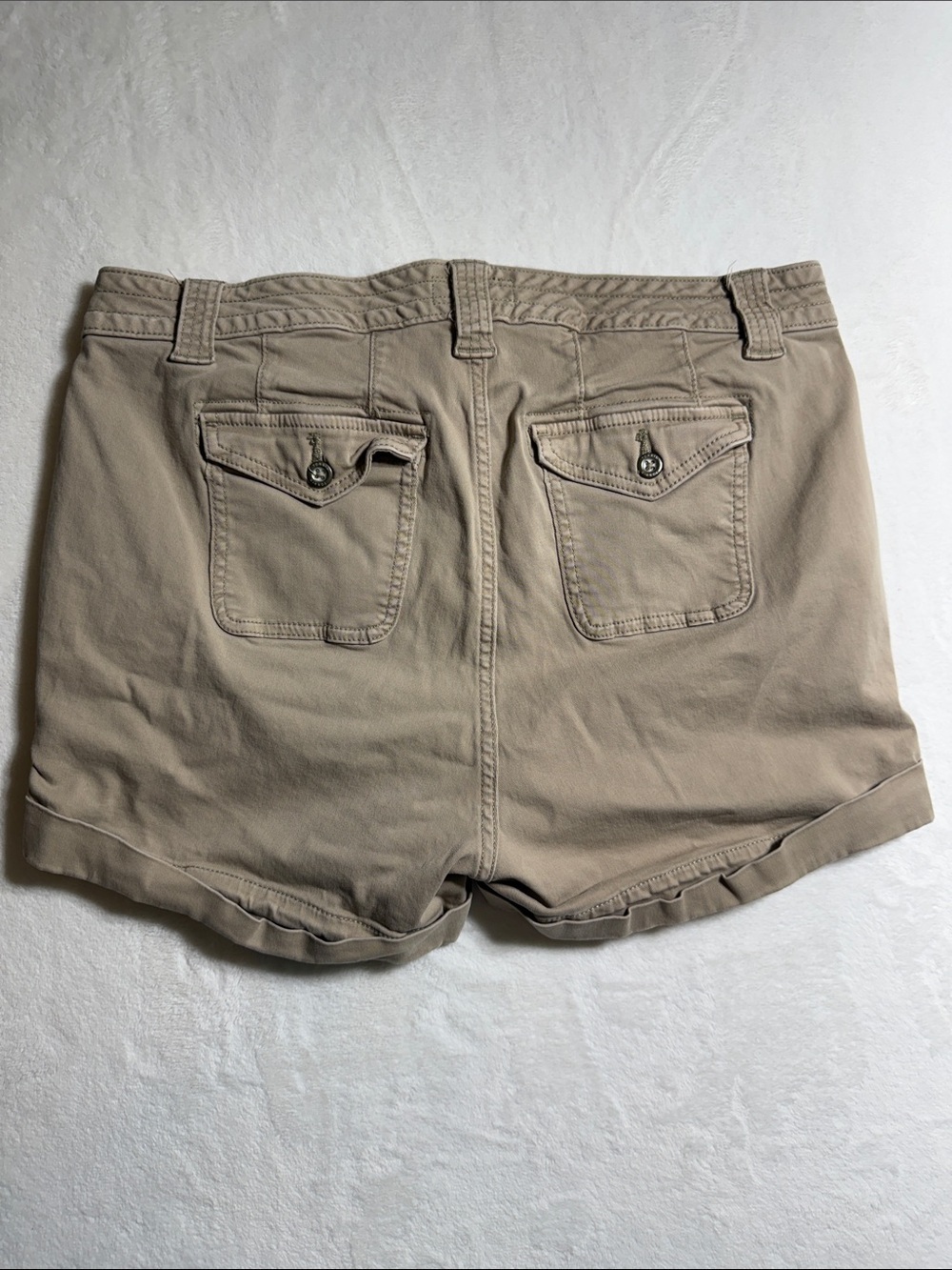torrid Beige Roll-Cuff Utility Shorts - Picture 3 of 7